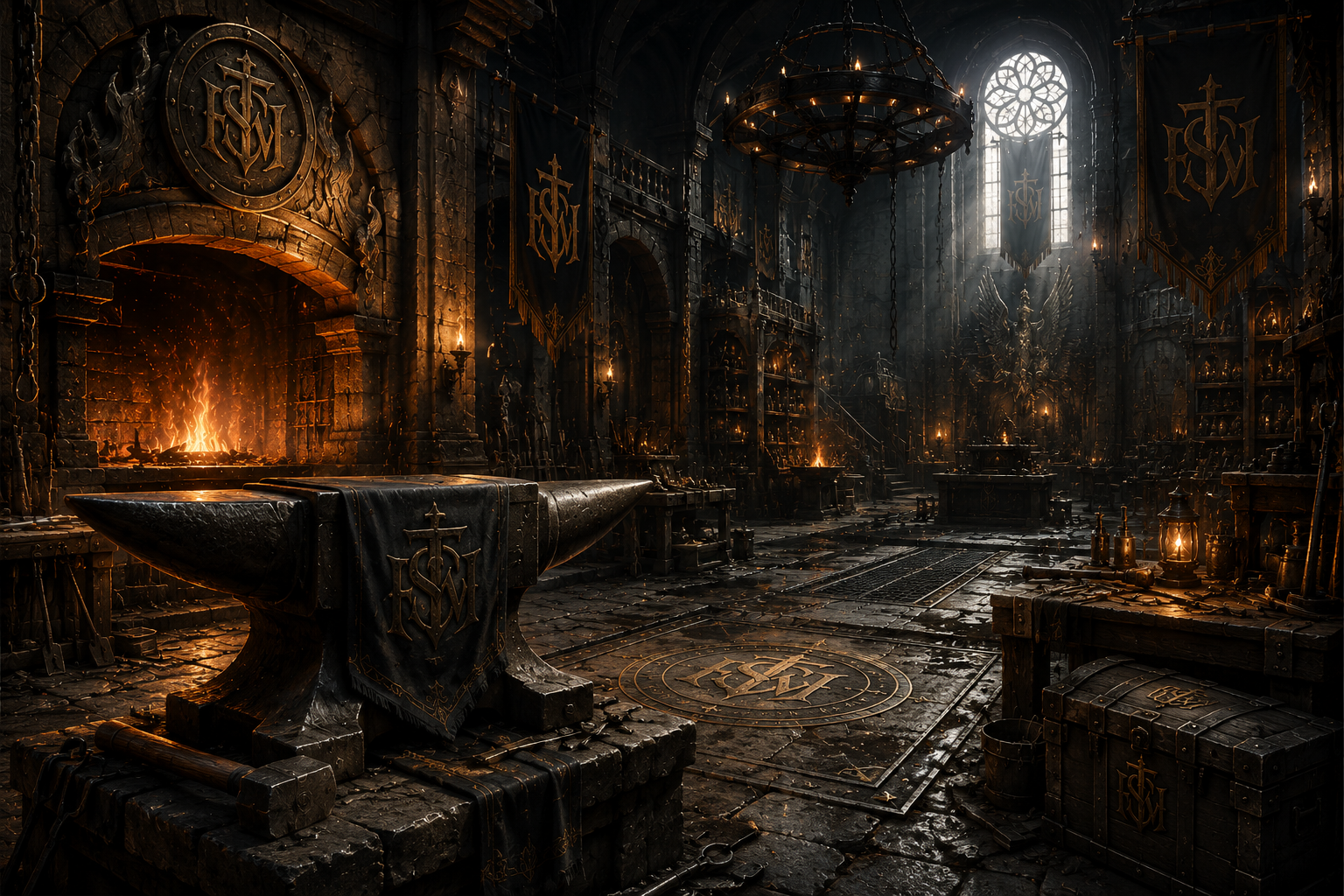 The great forge hall of Forge Sanctum Works
